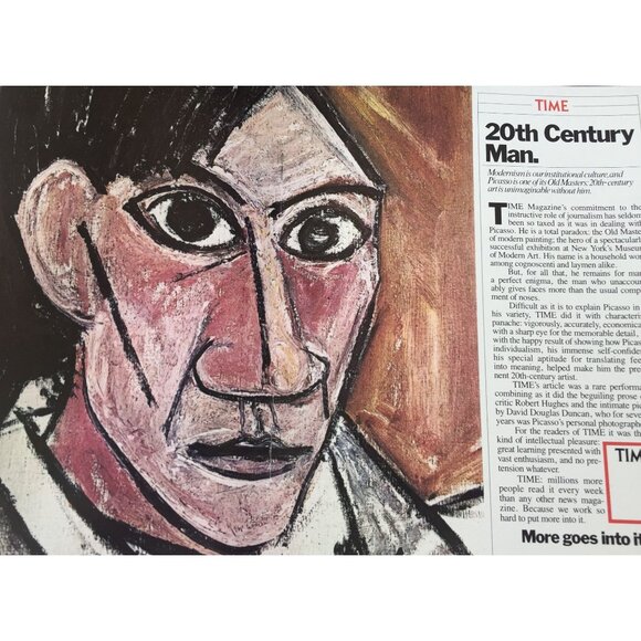 Picasso Self Portrait Print The National Prague Gallery Poster Produced By Time - Picture 7 of 7